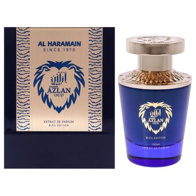 Al Haramain Azlan Oud Bleu - Cologne for Men - Extrait de Parfum - Long Lasting Oud Perfume for Men - Arabian Perfume - Mens Cologne - 3.33 oz