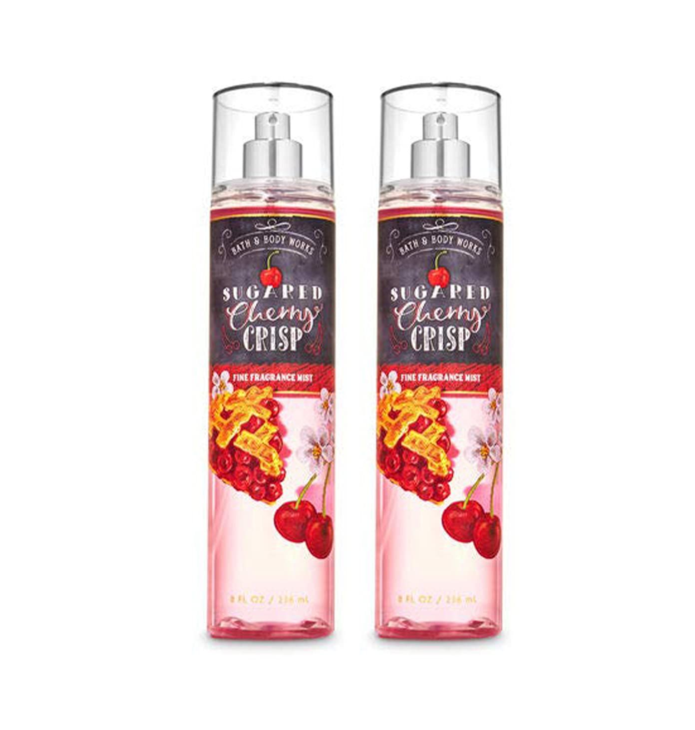 Bath and Body Works Sugared Cherry Crisp Fine Fragrance Mists Pack Of 2 8 oz. Bottles (Sugared Cherry Crisp)