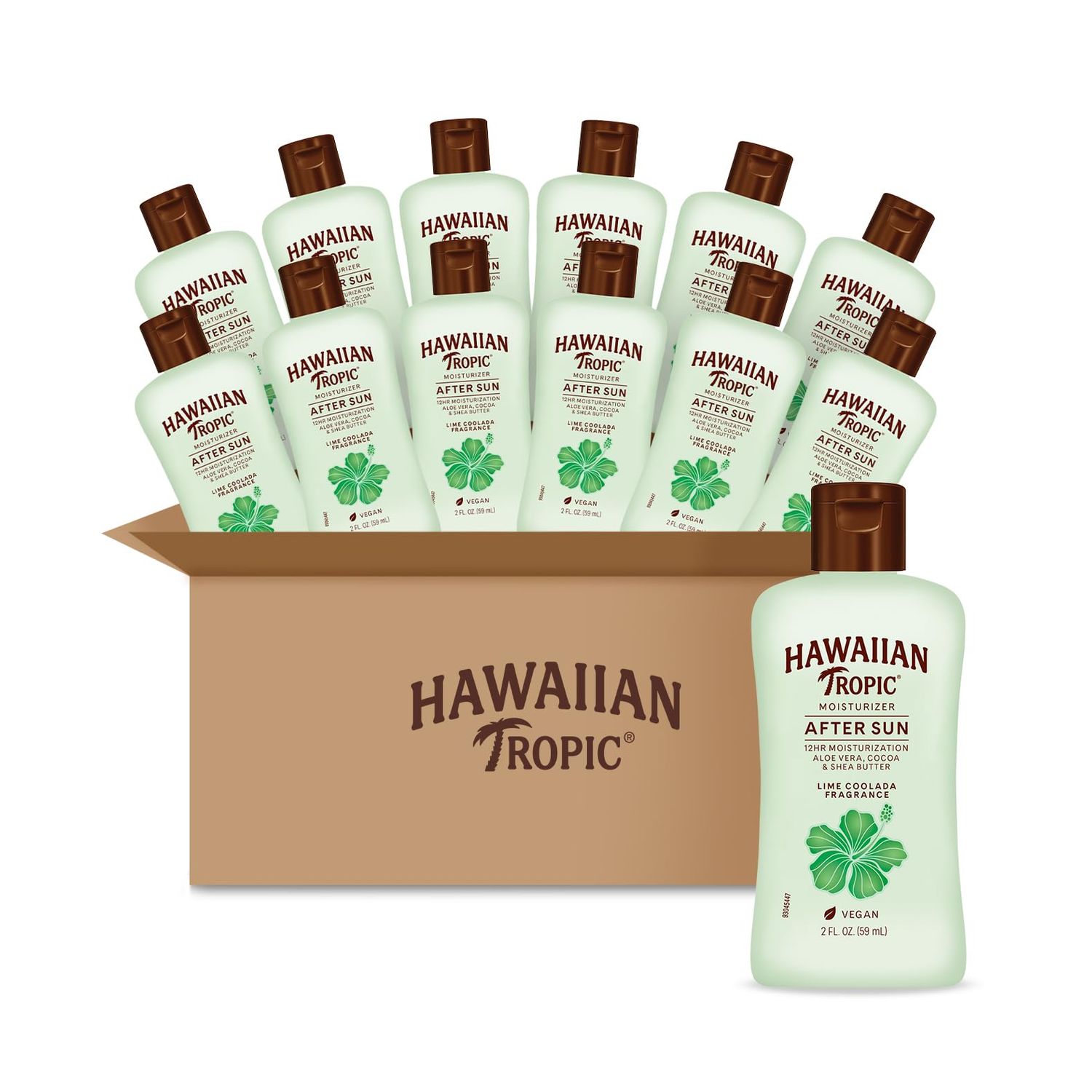 Hawaiian Tropic Lime Coolada After Sun Lotion, 2oz | After Sun Care, Daily Moisturizing, Cocoa Butter Lotion, Shea Butter, 2oz (Pack of 12)