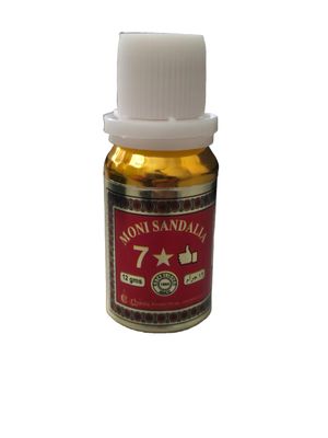 Moni Sandalia - Sandalwood Perfume Oil, Sandal Wood Fragrance Oil (No Alcohol), Perfume Bottle with Plastic Inner Stopper, Perfumes for Women and Men by Crown Essential Oil Co., 12 gram (0.42 oz).