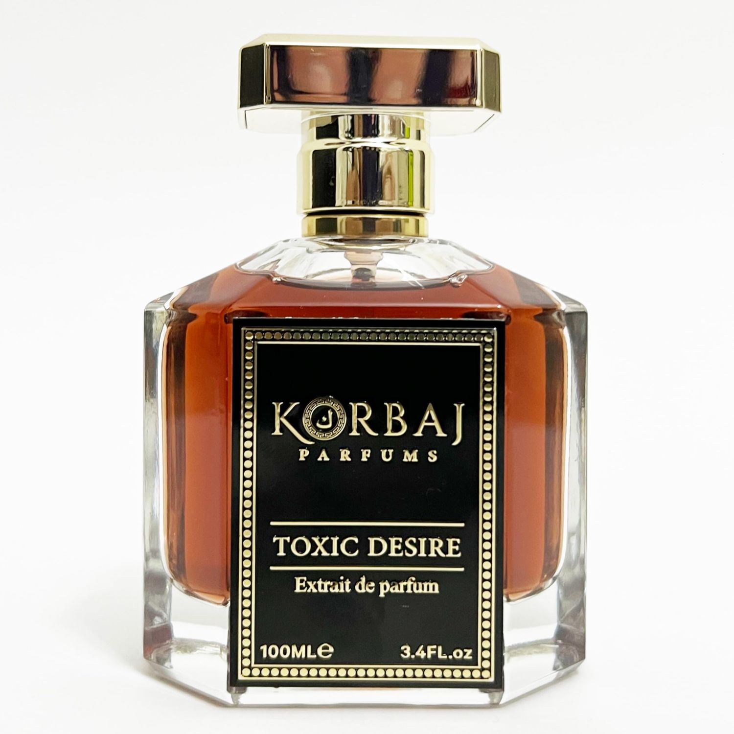 KORBAJ PARFUMS Toxic Desire - Arabian Perfume for Women and Men, EDP Mens Cologne with Cognac Oil, Oak Absolute, Cinnamon Essence, Tonka Bean - Sandalwood, Praline - Vanilla Perfume 100ml