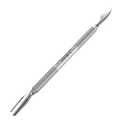 Staleks Pro Cuticle Pusher Smart 50 Type 2 - Professional Manicure Tool Dual-Ended Cleaner &amp; Pusher Stainless Steel Ergonomic Grip Corrosion Resistant Manually Sharpened