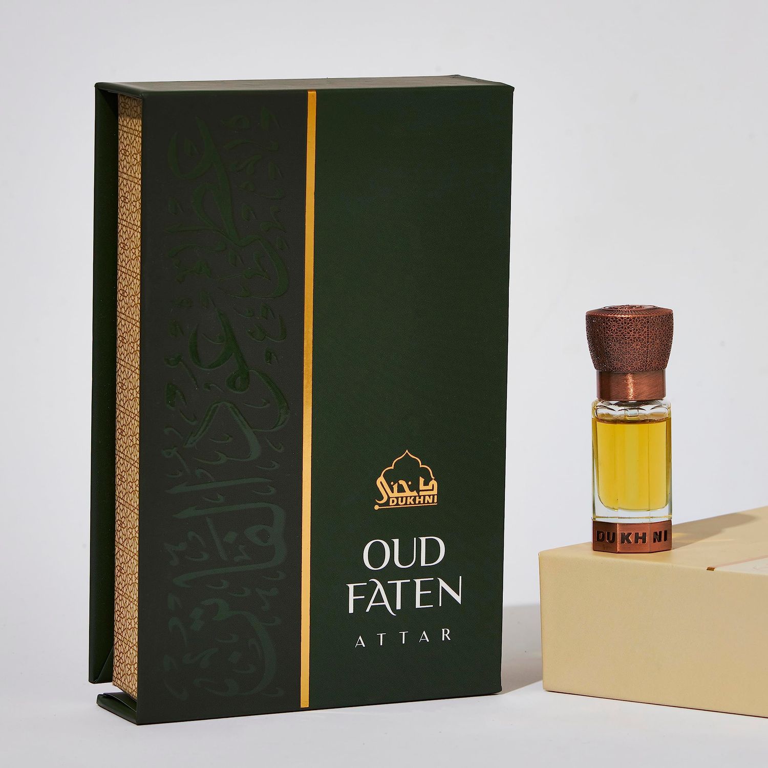 Dukhni Oud Faten Attar Refreshing scents blended with Oud | Authentic Arabic Fragrance Oil | 100 Pure, Alcohol-Free, Halal | 1 bottle x 6ml