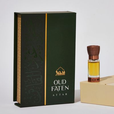 Dukhni Oud Faten Attar Refreshing scents blended with Oud | Authentic Arabic Fragrance Oil | 100 Pure, Alcohol-Free, Halal | 1 bottle x 6ml