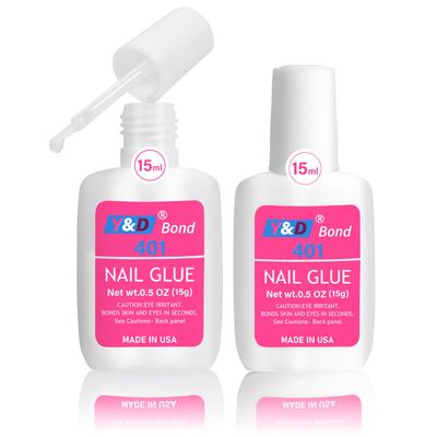 COSMOO 14ml2 Nail Glue, Super Strong Nail Glue for Acrylic Nails, Press Ons, Nail Tips, Fake Nails, Nails Tips Glue Brush On Nails Glue Long Lasting Adhesive Nail Glue for Beginners DIY Home