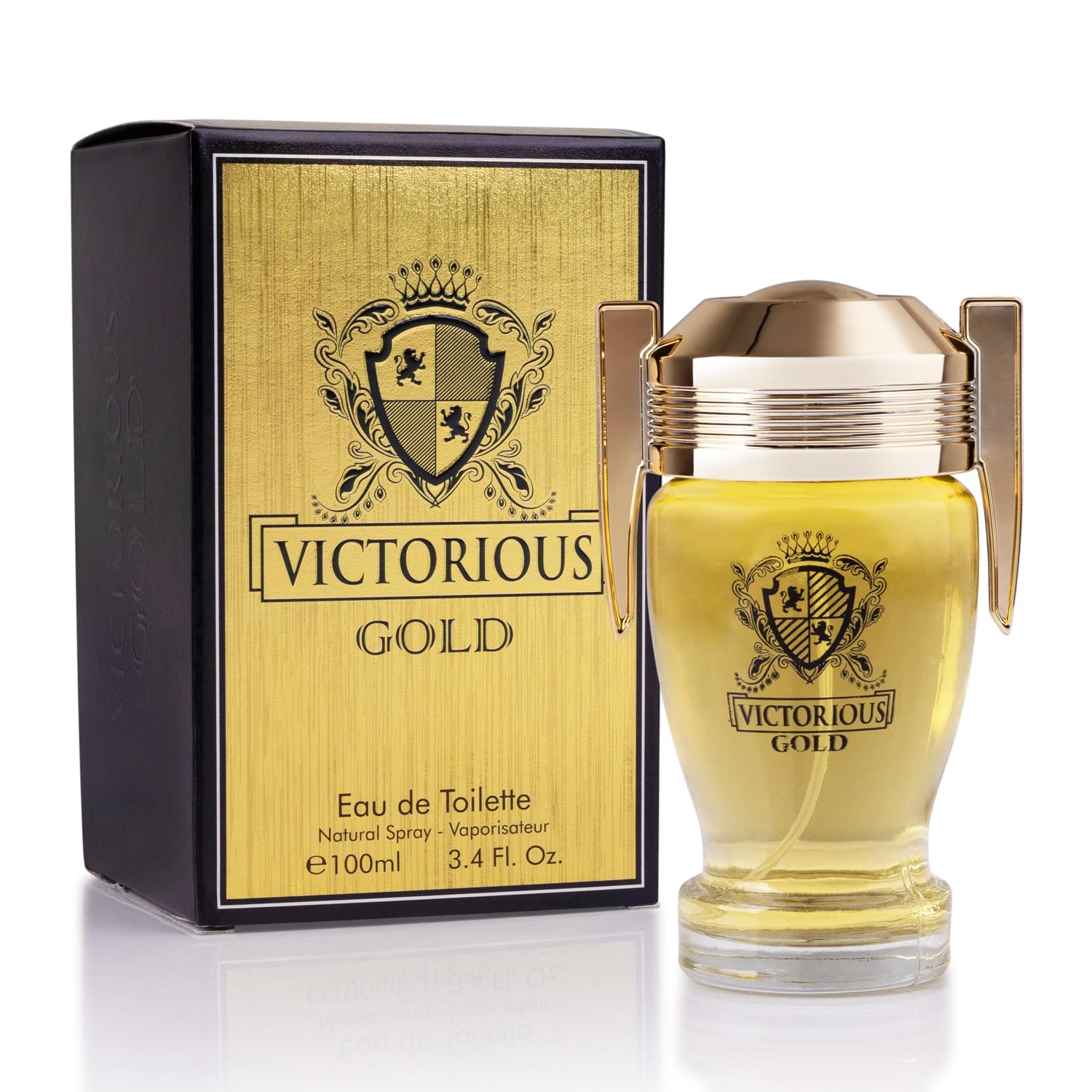 URBAN COLLECTION Victorious Gold for Men and Women - Sweet &amp; Feminine Scent - Base of Creamy Vanilla, Musk &amp; Earthy Sandalwood - Made with Natural Ingredients - Free of Paraben - Elegant 100ml Bottle
