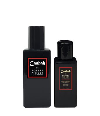 Robert Piguet Casbah Eau de Parfum &amp; Body Lotion Gift Set - Unisex Woody Oriental Scent with Notes of Pepper, Incense &amp; Cedar - Made in France