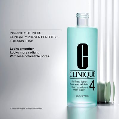 Clinique 3-Step Clarifying Lotion Face Exfoliator For Oily Skin Types, 13.5 Fl Oz
