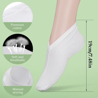 Gjinxi 4 Pairs Moisturizing Socks, Cotton, Lightweight &amp; Breathable, Overnight Lotion Socks for Dry Feet, Women &amp; Men