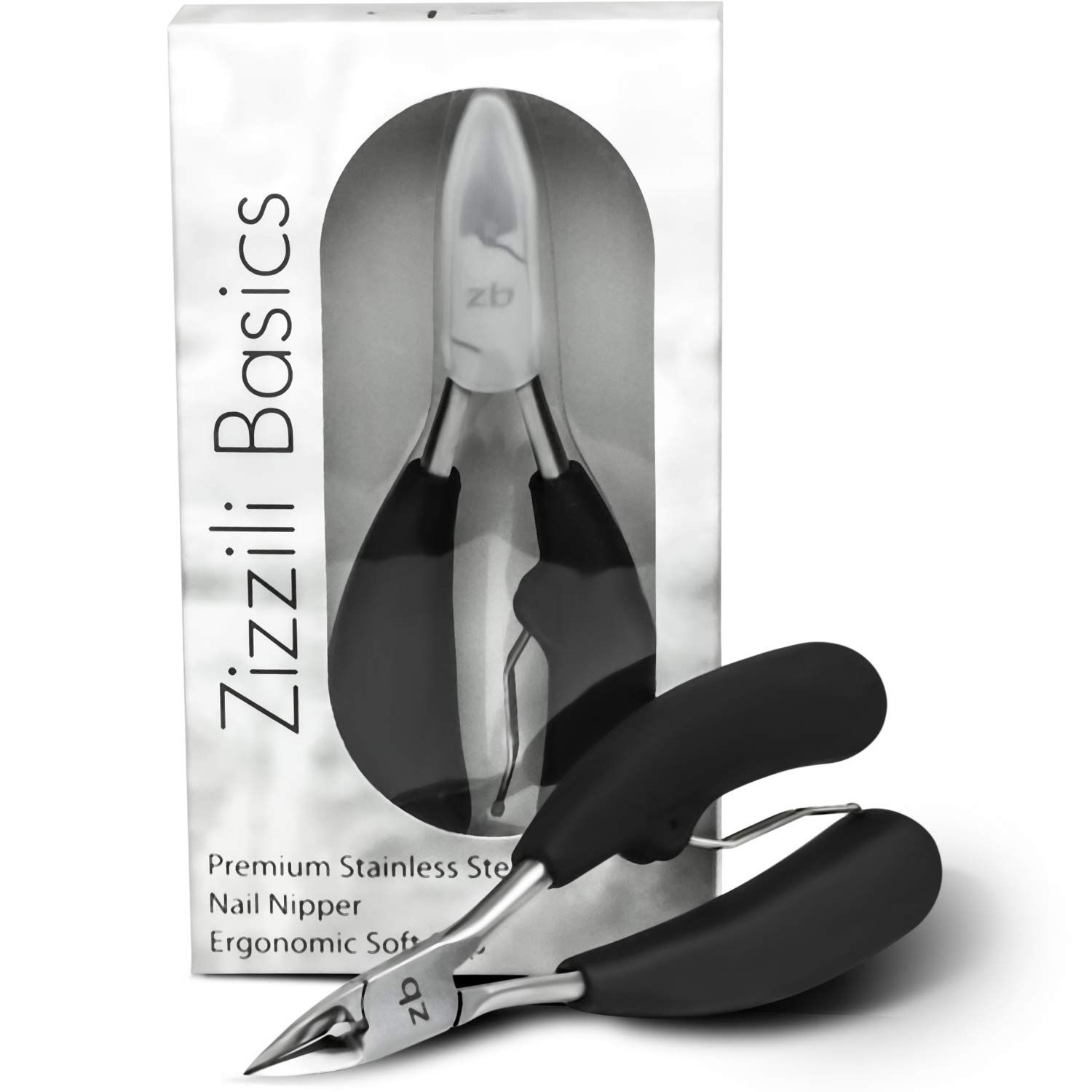 Zizzili Basics Toenail Clippers for Thick or Ingrown Toenail - Large Handle for Easy Grip Sharp Stainless Steel - Best Nail Clipper &amp; Pedicure Tool for Seniors - Maintain Healthy Nails with Ease