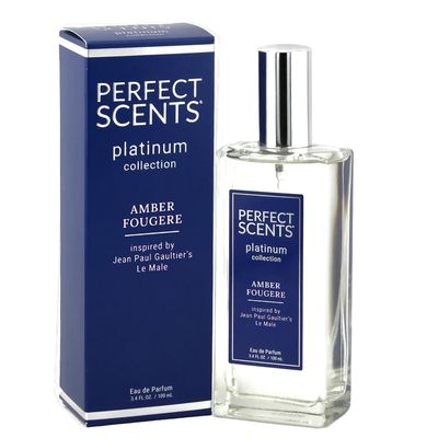 Perfect Scents Fragrances | Inspired by Jean Paul Gaultiers Le Male | Platinum Collection | Amber Fougere | Mens Eau de Parfum | Vegan, Paraben &amp; Phthalate Free | Never Tested on Animals | 3.4 Fl Oz