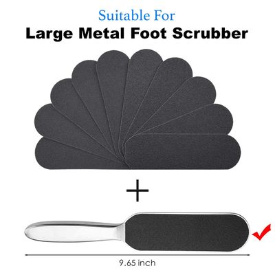 EagleKing Stainless Steel Foot File Refills, 40 Pieces Replacement Pads, Foot Rasp Pad with Removable Glue, Size 5.2 L x 1.7 W