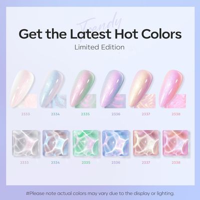 modelones Pearl Gel Nail Polish Set, 6 Colors Aurora Iridescent Shimmer White Pink Purple Mermaid Nail Drawing Glitter Gel Polish Soak Off Led Swirl Shell Thread Effect W Dotting Pen Summer DIY Gift