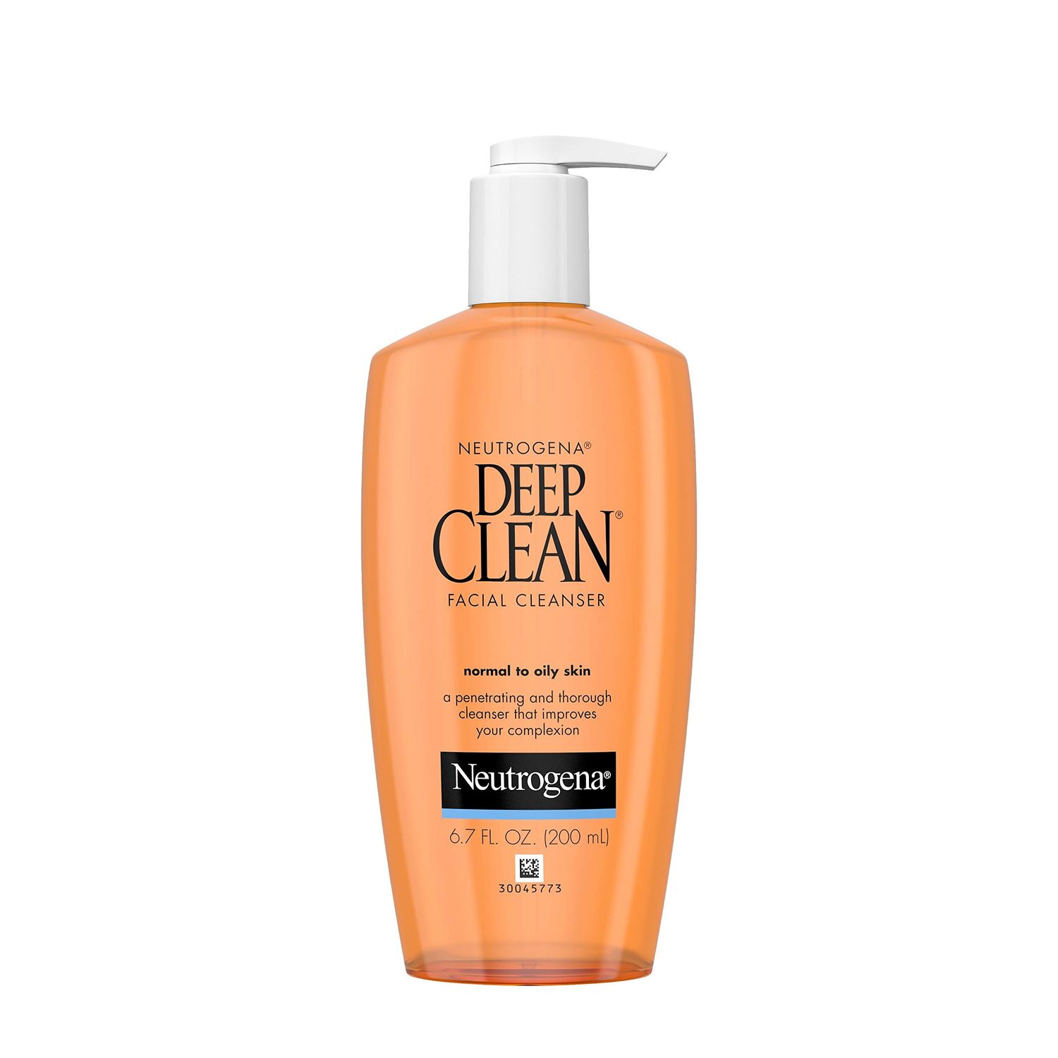 Neutrogena Deep Clean Daily Facial Cleanser with Beta Hydroxy Acid for Normal to Oily Skin, Alcohol-Free, Oil-Free &amp; Non-Comedogenic, 6.7 fl. oz 6pk