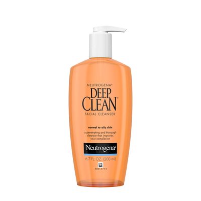 Neutrogena Deep Clean Daily Facial Cleanser with Beta Hydroxy Acid for Normal to Oily Skin, Alcohol-Free, Oil-Free &amp; Non-Comedogenic, 6.7 fl. oz 6pk