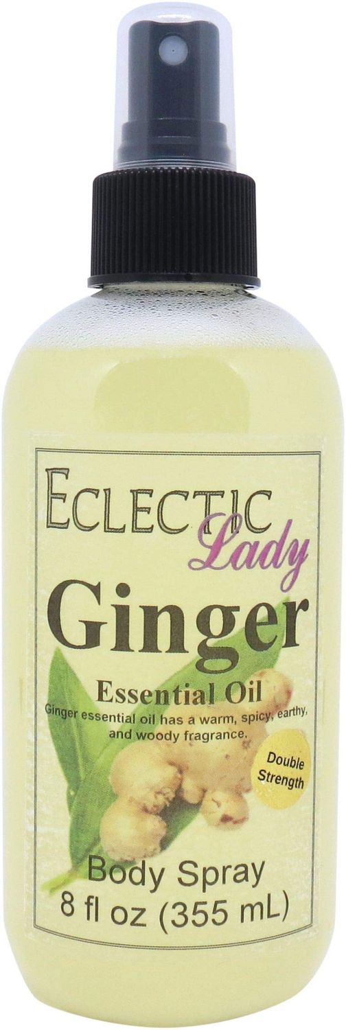 Eclectic Lady Ginger Body Spray, Double Strength, 8 ounces, Body Mist for Women with Clean, Light &amp; Gentle Fragrance, Cologne with Soft, Subtle Aroma For Daily Use
