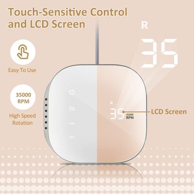 Madenia Professional Nail Drill Machine for Acrylic Nails, 35000RPM Compact Cute Electric Nail Drills with Touch Screen Efile Nail Drill E File Kit for Salon Home Manicure Pedicure Use, Pink