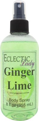 Eclectic Lady Ginger Lime Body Spray, 8 ounces, Body Mist for Women with Clean, Light &amp; Gentle Fragrance, Cologne with Soft, Subtle Aroma For Daily Use