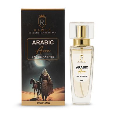 RAWLS Arabic Aura Eau de Parfum - Unisex Perfume with Pear, Jasmine, Vanilla &amp; Cedarwood - Long-Lasting Fragrance, 50ml