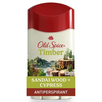 Old Spice Dry Feel Antiperspirant Deodorant for Men, 24/7 Freshness, 24/7 Sweat &amp; Odor Protection, Gentle on Skin with Skin Conditioners, Timber with Sandalwood Cypress Scent, 2.6 oz