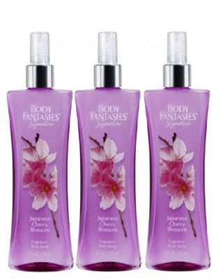 Body Fantasies Japanese Cherry Blossom Body Spray - Pack of 3