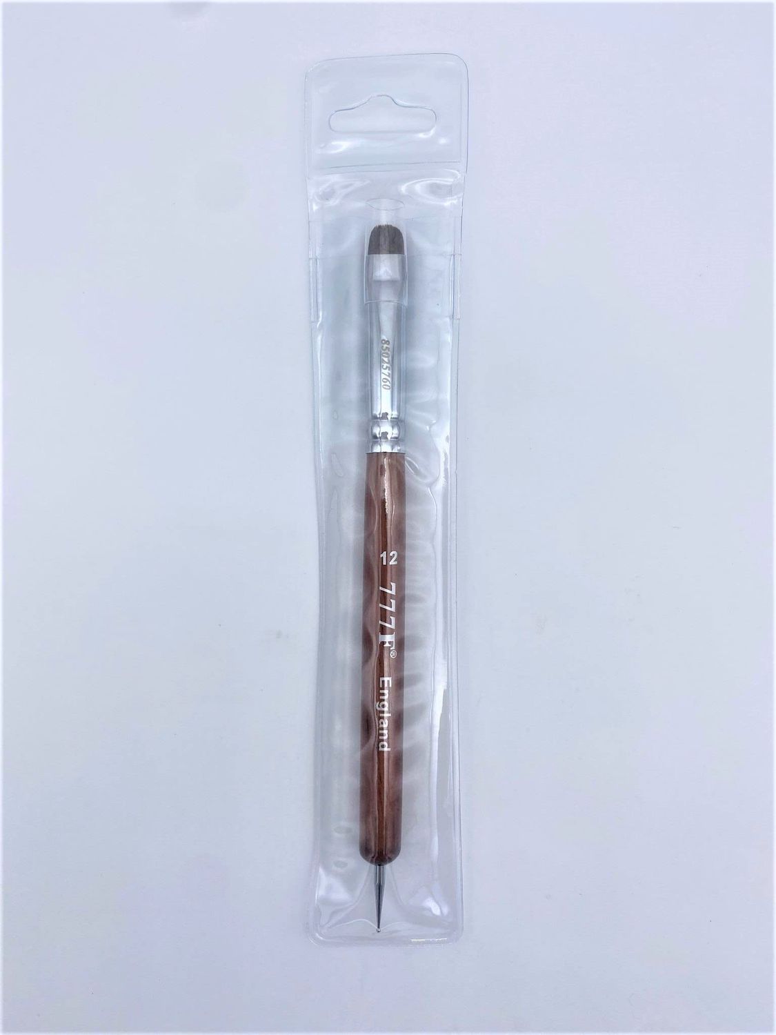 777 Premium Pure Kolinsky French Brush (Size 12 with Dotting Tool)