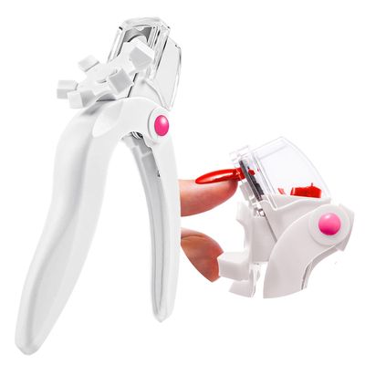 MelodySusie Nail Clippers for Acrylic Nails, White Adjustable Stainless Steel Acrylic Nail Clippers, Professional Rotary Nail Cutter for False Nail Tips, Manicure Nail Salon Tool
