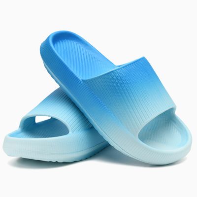 rosyclo Pillow Slipers for and Man, EVA Flat Clouds Massage Shower Bedroom Non Slip Quick Drying Open Toe Super Soft Comfy Thick Sole Puffy Bath sliders Sandalias, Ocean
