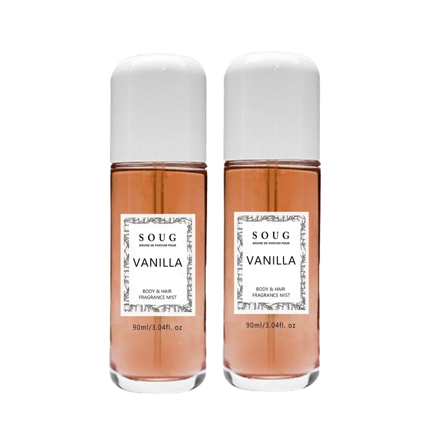 YFKEJI 2PCS Vanilla Perfume - 90ml, Vanilla - Body &amp; Hair Fragrance Mist, Vanilla Perfume Lasting, Eau De Toilette Spray, vanilla body mistvanilla