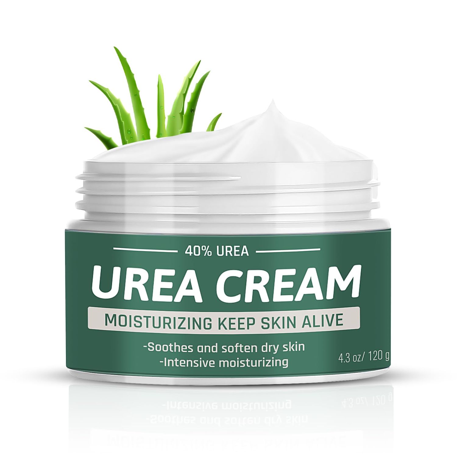 Berlaney Urea Cream 40 Percent For Feet Maximum Strength with 2 Salicylic Acid 4.3 oz, Foot Cream For Dry Cracked Heels Feet Knees Elbows Hands, Callus Remover, Aloe Vera For Deep Moisturizes