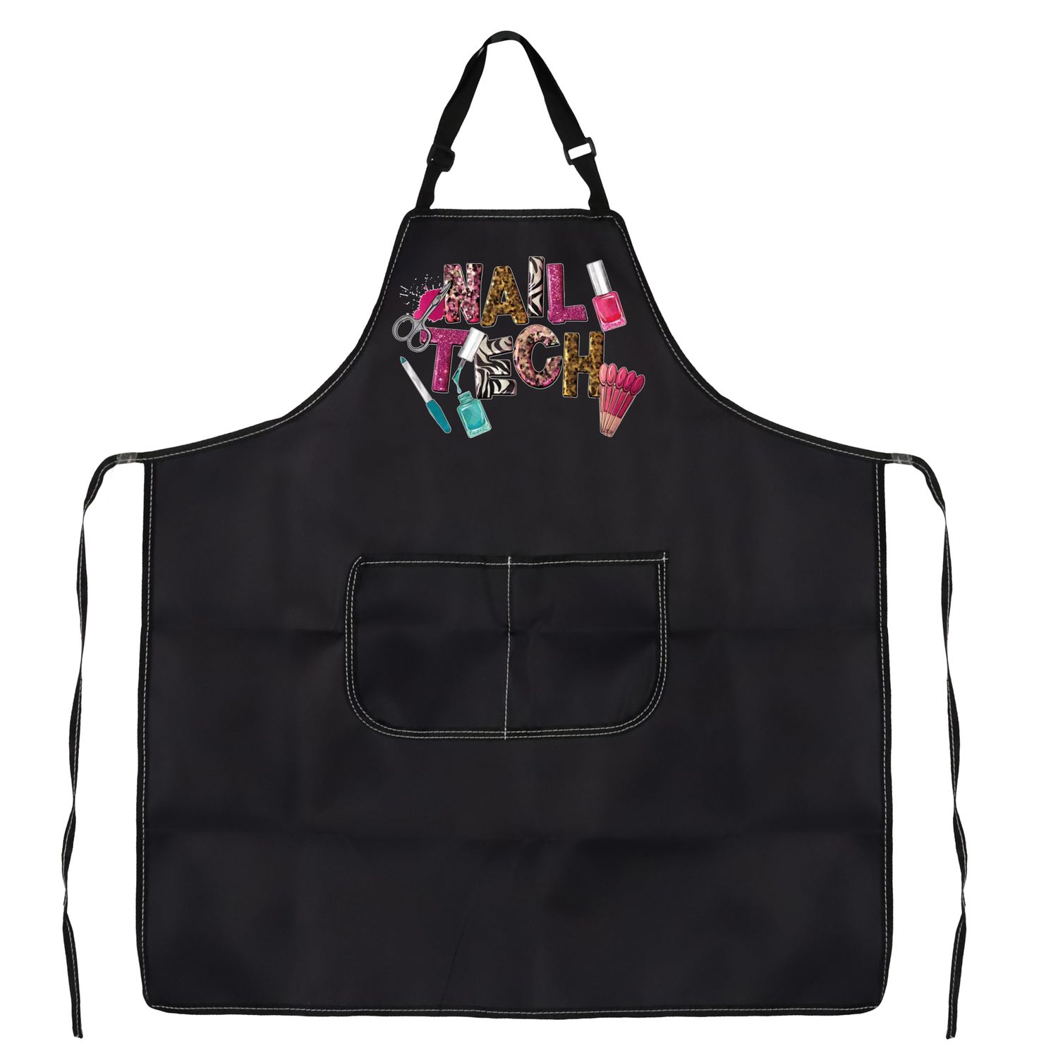 PXTIDY Nail Tech Apron With Pockets Nail Tech Gift Nail Salon Gift Nail Tech Supplies Waterproof Apron Adjustable (NAIL TECH Apron)