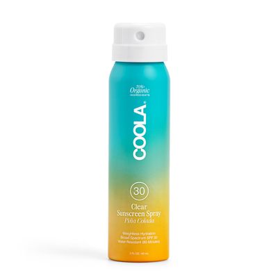 COOLA Organic Sunscreen SPF 30 Sunblock Spray, Dermatologist Tested Skin Care for Daily Protection, Vegan and Gluten Free, Pia Colada, Travel Size, 2 Fl Oz