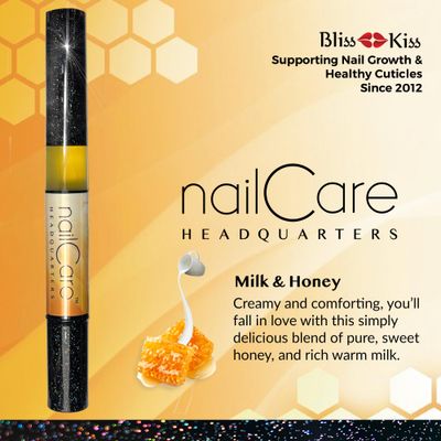 Nail Care Headquarters Simply Pure Cuticle Oil Pen for Nails - Nail Strengthener & Growth Serum for Damaged Nails, Hangnails w/Jojoba cuticle oil-Milk & Honey Fragrance