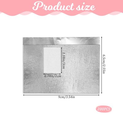 200 Pcs Nail Polish Remover Gel Nail Foil Wraps Soak Off Foils Cotton Pads Gel Polish Remover Soak Off Foils Finger Nail Polish Remover for Soak off Gel Polish Removing