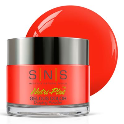 SNS Nail Dip Powder, Gelous Color Dipping Powder - JAdore (Red Orange/Coral, Cream) - Long-Lasting Dip Nail Color Lasts 14 Days - Low-Odor &amp; No UV Lamp Required - 1 OZ