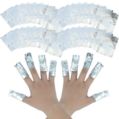 50 Pcs Gel Nail Polish Remover, Foil Wraps with Lint-free Cotton Pads for Soak off Gel Polish Removing (50 Pieces)