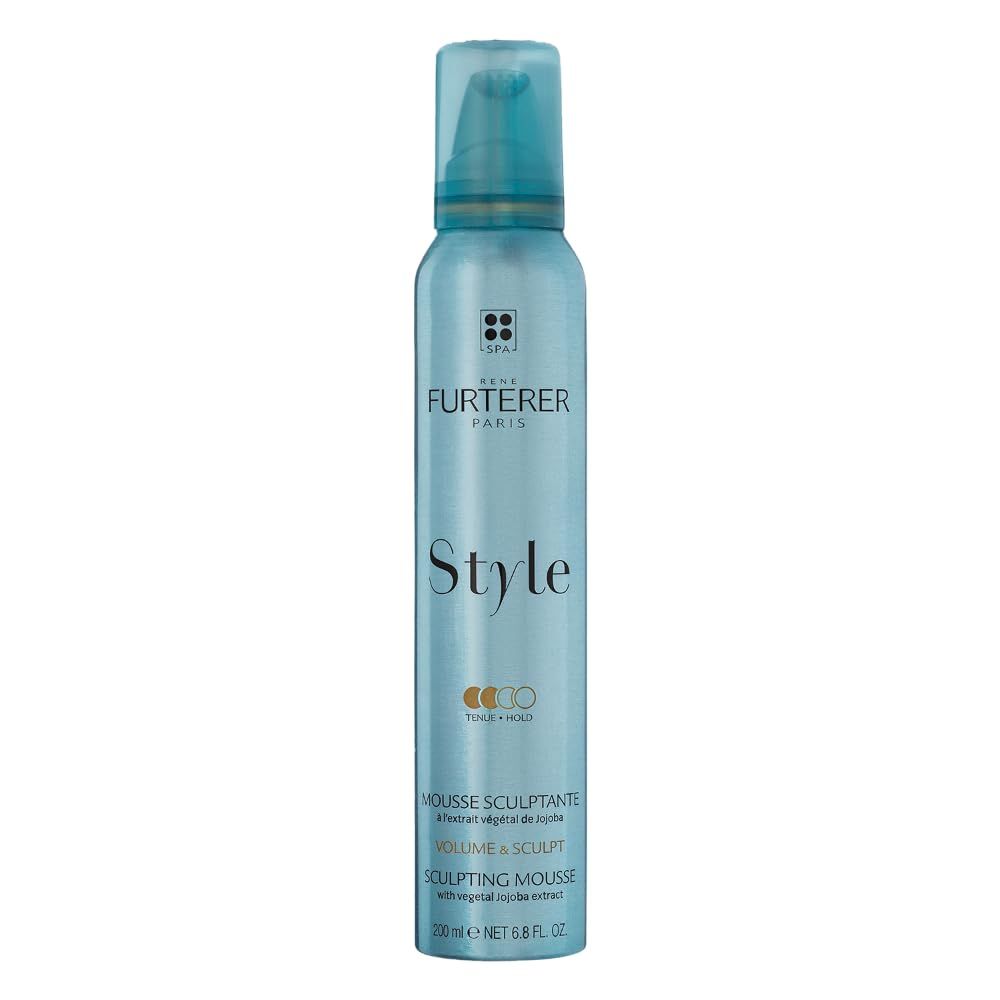 Rene Furterer Style Sculpting Mousse Provides Long-Lasting Natural Volume Using Vegetal Jojoba Extract, For All Hair Types, Silicone-Free, Vegan, 6.8 fl. oz.