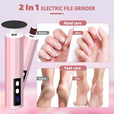 Electric Foot Callus Remover, 2-in-1 Electric Foot Filer/Nail Filer, Callus Remover for Feet with 40Pcs10Pcs Sandpaper Discs, Professional Pedi Feet Care Perfect for Dead Skin Calluses Gift (Pink)