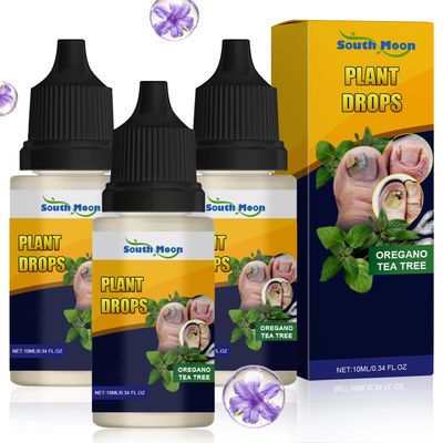 3PCS Plant Drops, Plant Drops for Nails Care, Nail Care Oil, Oregano Tea Tree, Tea Tree and Oregano Oil for Repairing Damaged and Discolored Nails 10 ml/0.34 Fl.oz