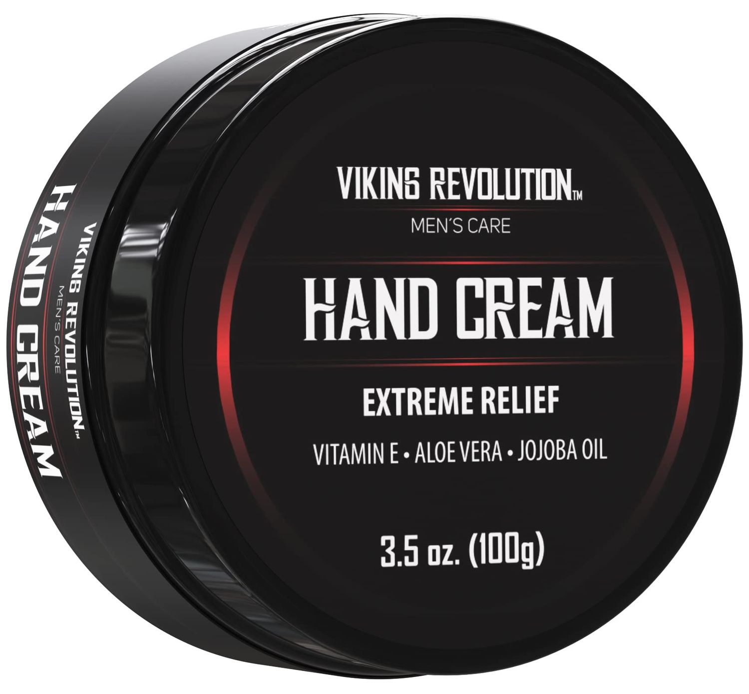 Viking Revolution Mens Hand Cream - Repair Cream for Dry, Cracked Hands - Aloe Vera Treatment with Vitamin E (3.5oz)