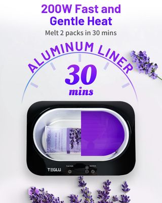 Teglu Upgraded Paraffin Wax Machine for Hand and Feet 4000ML, Teglu Paraffin Bath Moisturizing Kit with 3X 450g Paraffin Wax Refill for Hand and Foot Spa at Home, Paraffin Wax Warmer Black