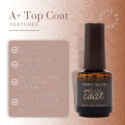 Tammy Taylor A No Wipe Gel Top Coat Nail Polish | Professional Acrylic Sealer with UV Protection | Manicure Finish Gel Air Dries in 30 Seconds | Non Yellowing, No Chip, High Gloss Clear Gel Polish