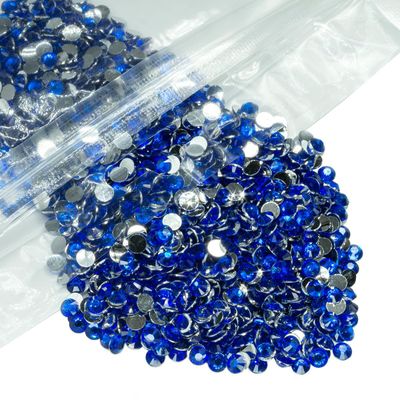 qiipii 5000PCS 4mm Crystal Blue Resin Rhinestones for Crafts Royal Blue Flatback Rhinestones Bulk SS16 Non-Hotfix Stones Diamonds Crystals Gems for Face Eyes Makeup Mug Tumblers Bottles DIY Crafts