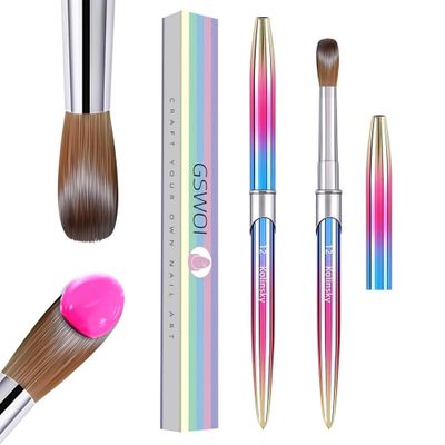 100 Kolinsky Acrylic Nail Brush,3D Pure Handmade Round Shape Size 12 Nail Brushes for Acrylic Application, Professional Nail Art Brush Manicure for Professional Manicure DIY Home Salon(12)