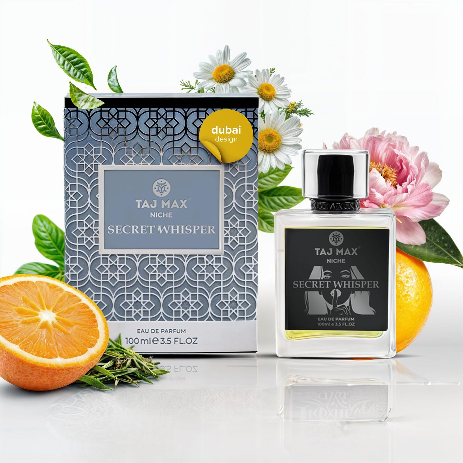 SECRET WHISPER Luxury Arabian Perfume for Women | Designed in Dubai with 35 Oils | Long-Lasting Fragrance | Aromatic Gifts for Her | BONUS Mini Tester | Oriental Green Floral &amp; Woody Notes