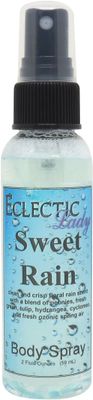 Eclectic Lady Sweet Rain Body Spray, 2 ounces, Body Mist for Women with Clean, Light &amp; Gentle Fragrance, Cologne with Soft, Subtle Aroma For Daily Use