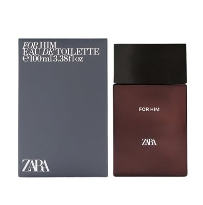 Zara For Him Mens Fragrance EDT Eau de Toilette 100ml (3.4 fl oz) Bergamot, Cardamom &amp; Sandalwood Notes Warm &amp; Modern Eastern-Inspired Scent