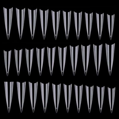 600 Pcs Stiletto Nail Tips for Acrylic Nails Long False Nails Clear Fakes Nails Half Cover False Nail Tips