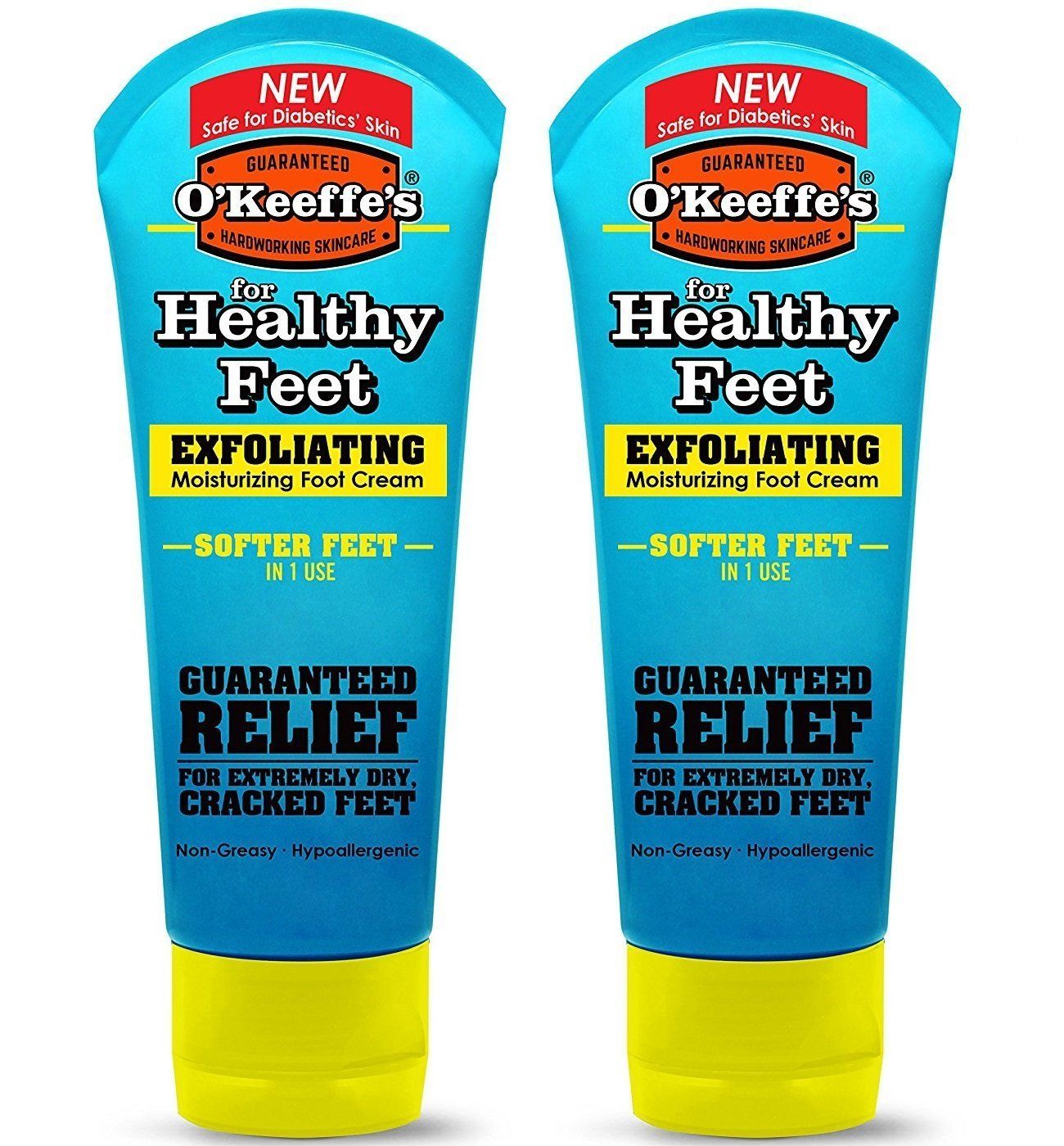 OKeeffes Healthy Feet, Exfoliating Foot Cream, 3 oz. Tube - 2 Pack