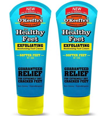 OKeeffes Healthy Feet, Exfoliating Foot Cream, 3 oz. Tube - 2 Pack